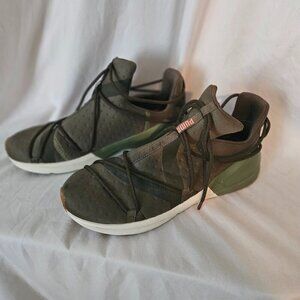 Army Green Puma Fierce VR Ropes Women Training Sneakers  Size 9.5 Women